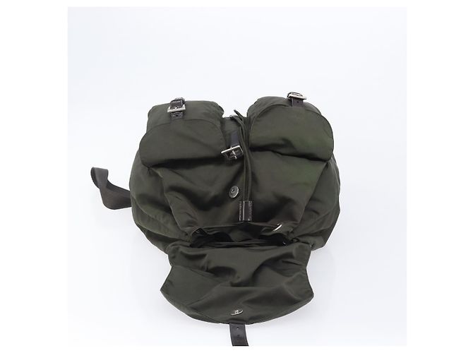 PRADA Mochila Nylon Khaki Silver - vista 20