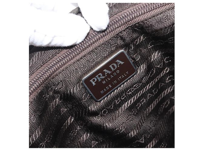 PRADA Mochila Nylon Khaki Silver - vista 22