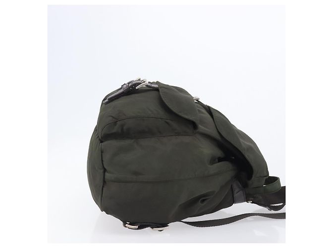 PRADA Mochila Nylon Khaki Silver - vista 3