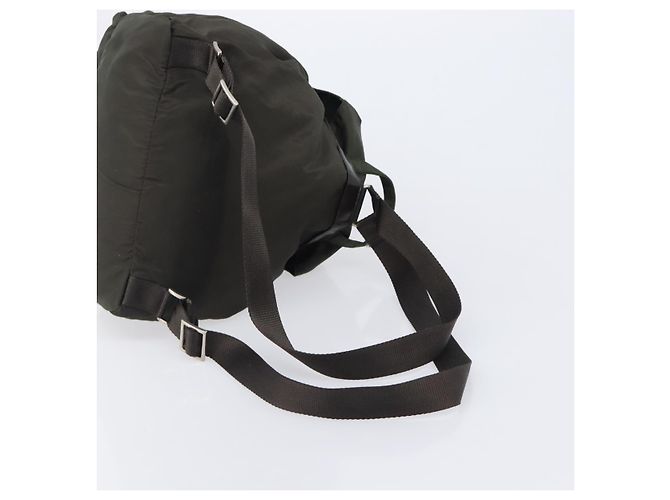 PRADA Mochila Nylon Khaki Silver - vista 9