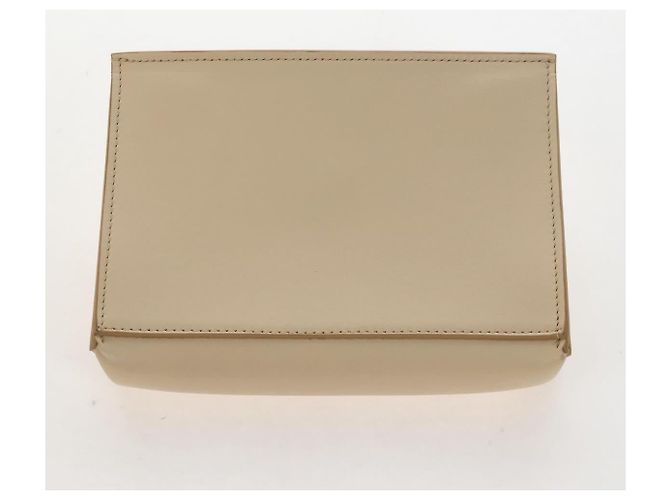 Céline CELINE Tie bag Sac à main Cuir Beige Ton Or - vue 29