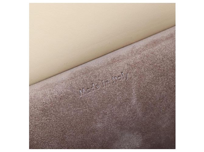 Céline CELINE Tie bag Sac à main Cuir Beige Ton Or - vue 33