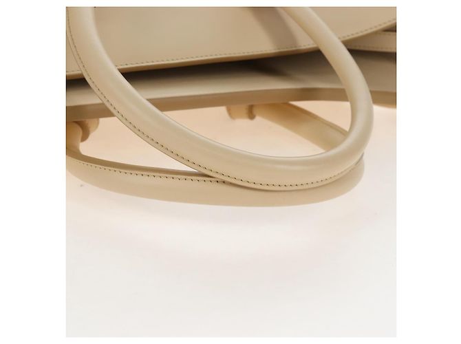 Céline CELINE Tie bag Sac à main Cuir Beige Ton Or - vue 9