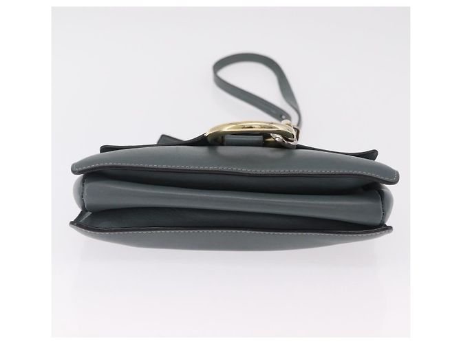 Chloé Chloe Fay Shoulder Bag Leather Suede Gray Gold - vista 12