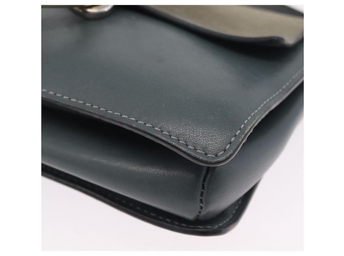 Chloé Chloe Fay Shoulder Bag Leather Suede Gray Gold - vista 14