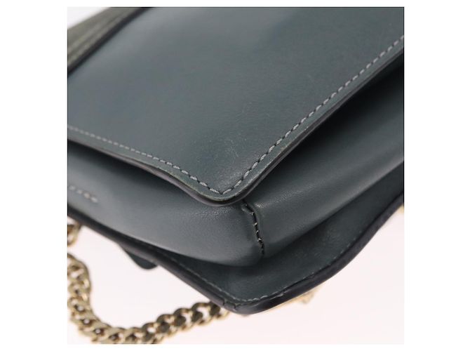 Chloé Chloe Fay Shoulder Bag Leather Suede Gray Gold - vista 15