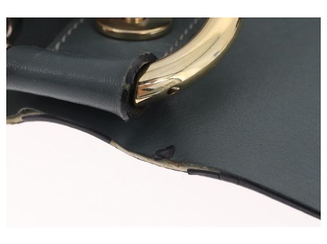 Chloé Chloe Fay Shoulder Bag Leather Suede Gray Gold - vista 21