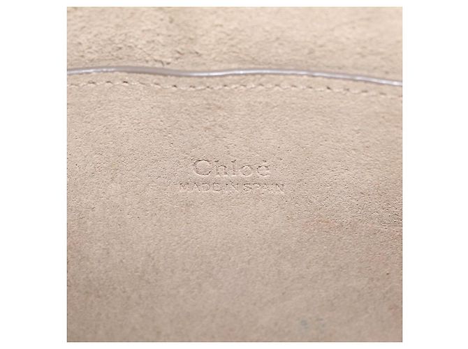 Chloé Chloe Fay Shoulder Bag Leather Suede Gray Gold - vista 22