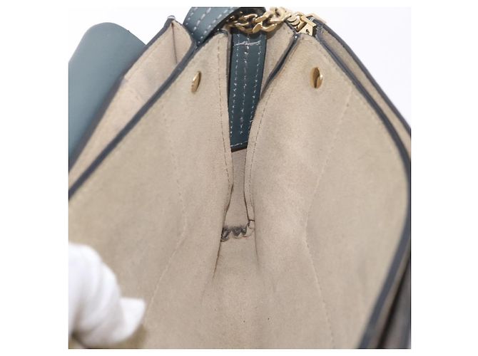 Chloé Chloe Fay Shoulder Bag Leather Suede Gray Gold - vista 24