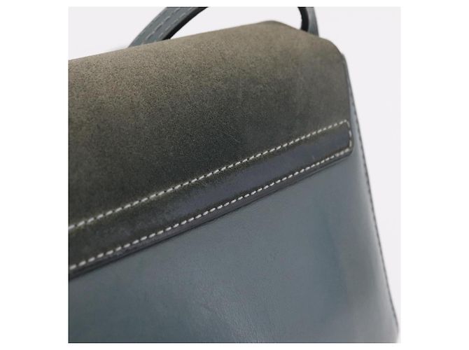Chloé Chloe Fay Shoulder Bag Leather Suede Gray Gold - vista 4