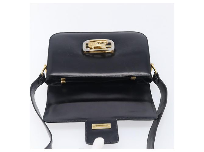 Céline CELINE Horse Carriage Shoulder Bag Leather Black Gold - vista 20