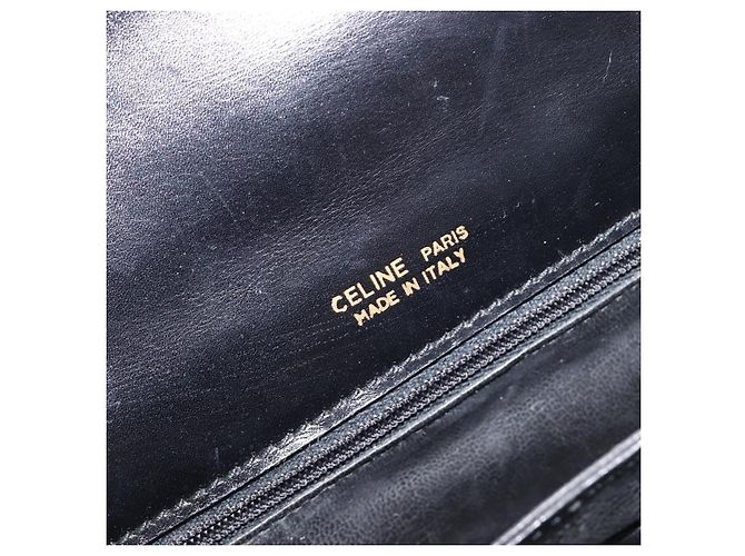 Céline CELINE Horse Carriage Shoulder Bag Leather Black Gold - vista 21