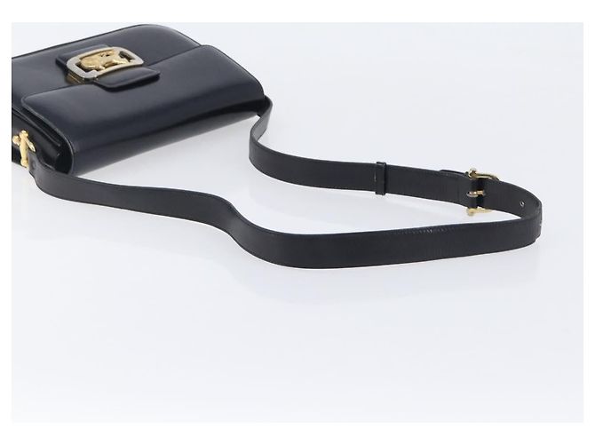 Céline CELINE Horse Carriage Shoulder Bag Leather Black Gold - vista 7