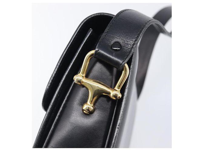 Céline CELINE Horse Carriage Shoulder Bag Leather Black Gold - vista 9