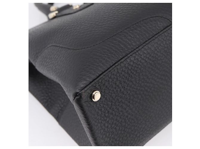 GUCCI Hand Bag Leather Black Gold 131325 - vista 11