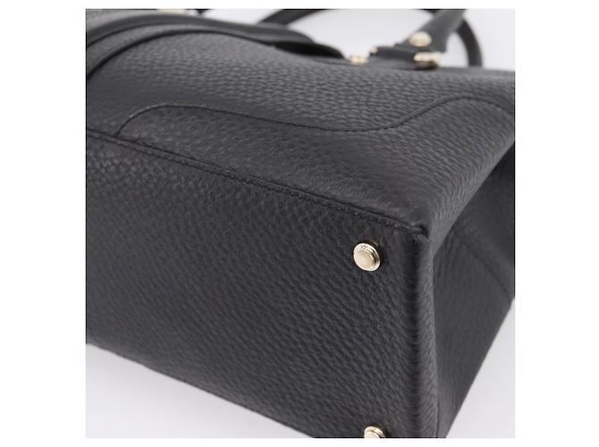 GUCCI Hand Bag Leather Black Gold 131325 - vista 12