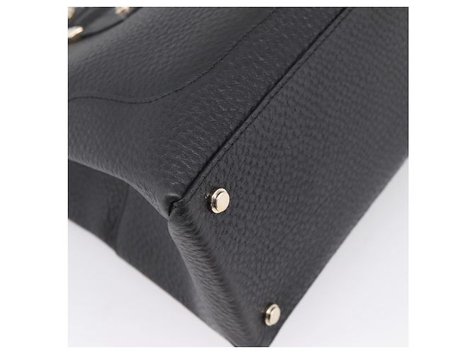 GUCCI Hand Bag Leather Black Gold 131325 - vista 13