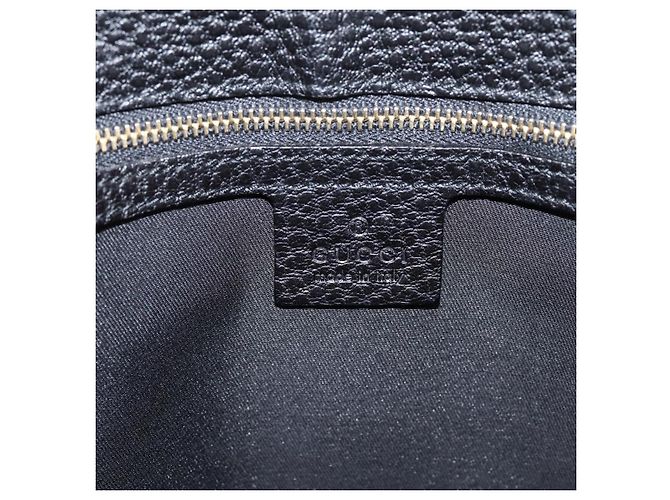 GUCCI Hand Bag Leather Black Gold 131325 - vista 15