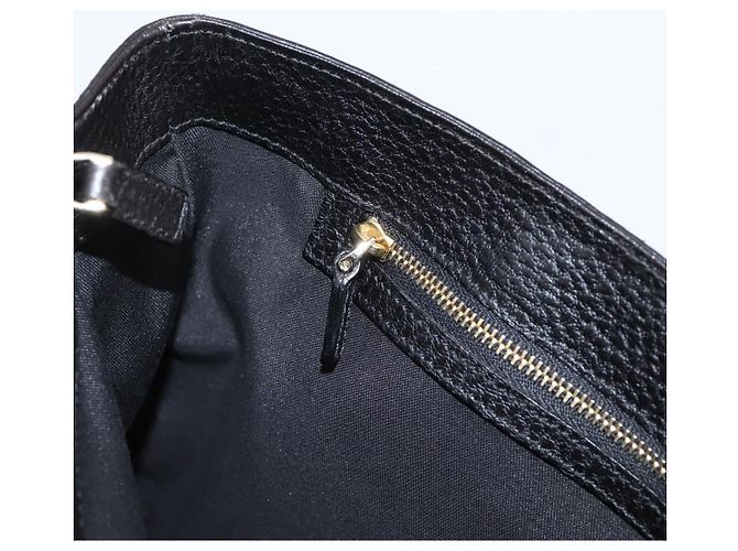 GUCCI Hand Bag Leather Black Gold 131325 - vista 19