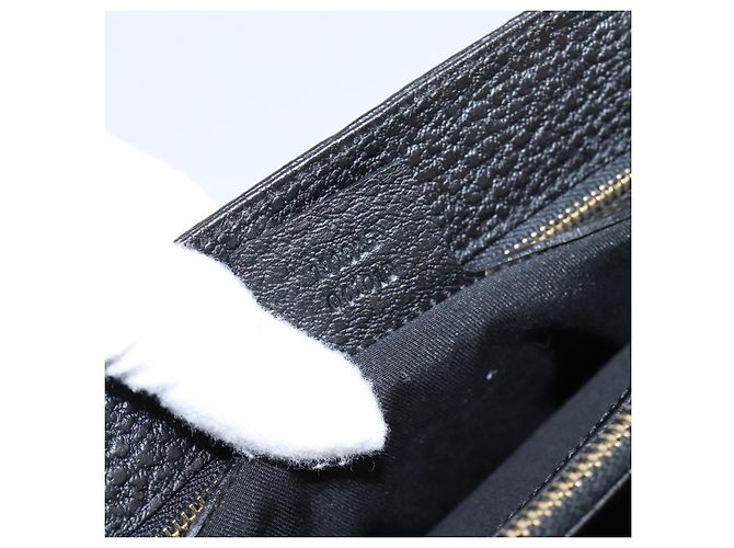 GUCCI Hand Bag Leather Black Gold 131325 - vista 21