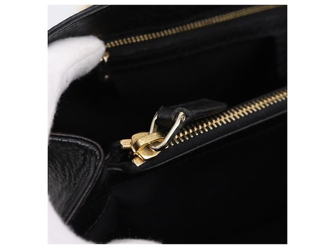 GUCCI Hand Bag Leather Black Gold 131325 - vista 22