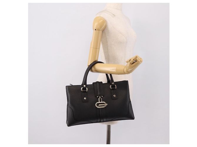 GUCCI Hand Bag Leather Black Gold 131325 - vista 25