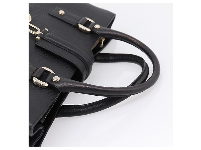 GUCCI Hand Bag Leather Black Gold 131325 - vista 7