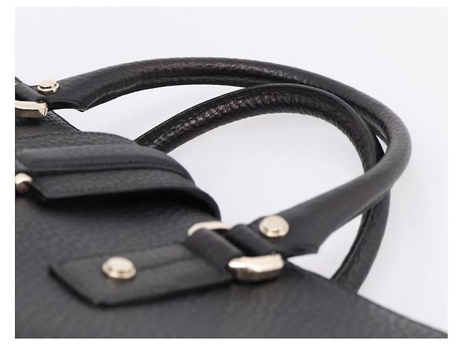 GUCCI Hand Bag Leather Black Gold 131325 - vista 8