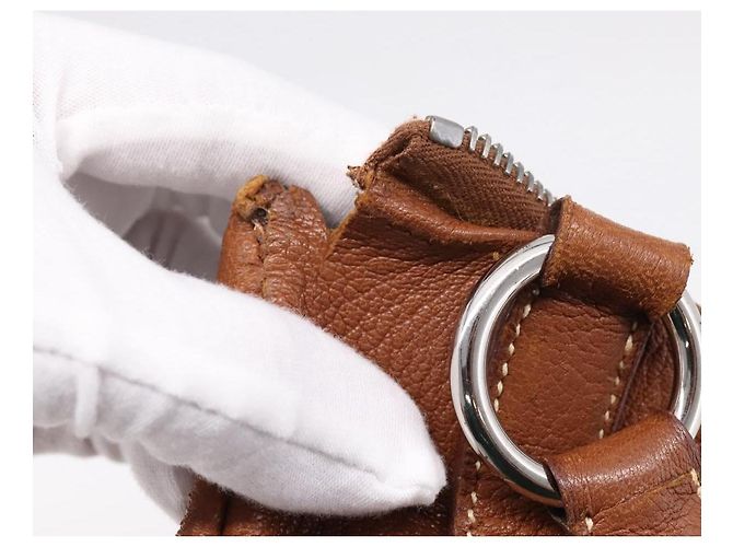 Hermès HERMES Shoulder Bag Leather Brown Silver - vista 17