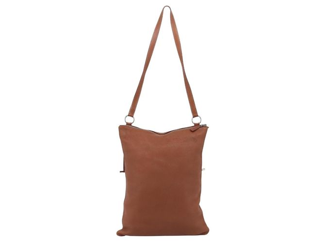 Hermès HERMES Shoulder Bag Leather Brown Silver - vista 3