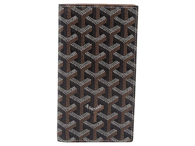 Goyard Herringbone Sun Rock Long Wallet PVC Leather Black - vista 2