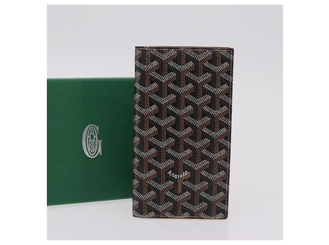 Goyard Herringbone Sun Rock Long Wallet PVC Leather Black - vista 22