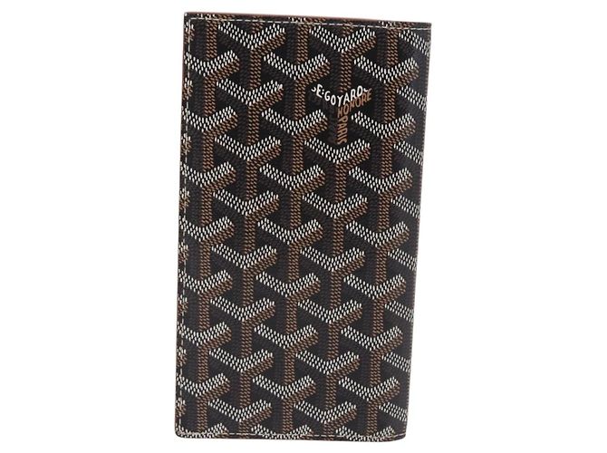 Goyard Herringbone Sun Rock Long Wallet PVC Leather Black - vista 3