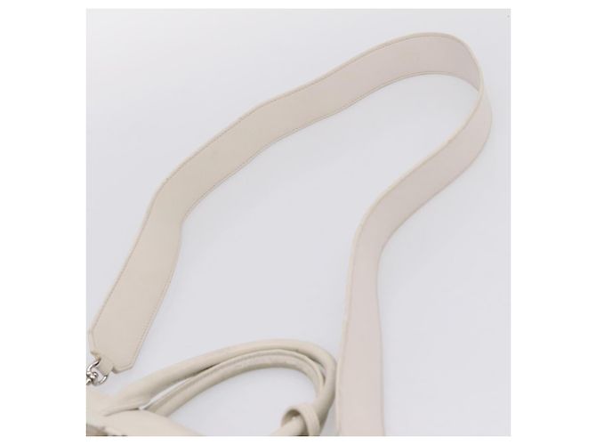 Autre Marque Saint Laurent Leather Baby Cabas Hand Bag 2way White Silver - vista 14