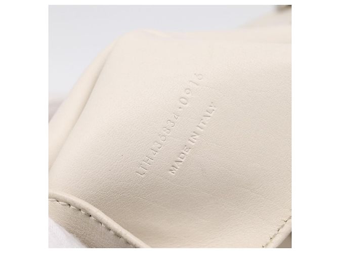 Autre Marque Saint Laurent Leather Baby Cabas Hand Bag 2way White Silver - vista 29