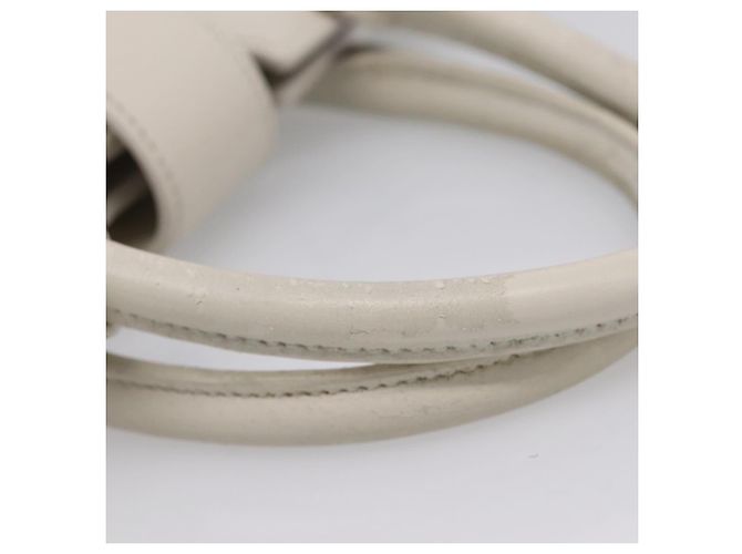 Autre Marque Saint Laurent Leather Baby Cabas Hand Bag 2way White Silver - vista 9