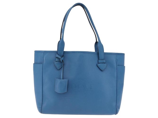 LOEWE Tote Bag Leather Gold Blue - Ansicht 13