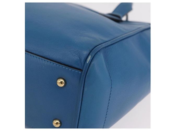 LOEWE Tote Bag Leather Gold Blue - Ansicht 17