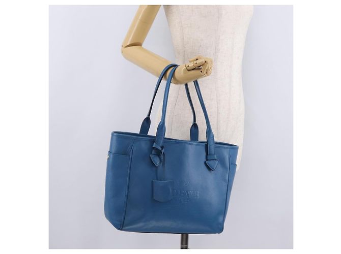 LOEWE Tote Bag Leather Gold Blue - Ansicht 26