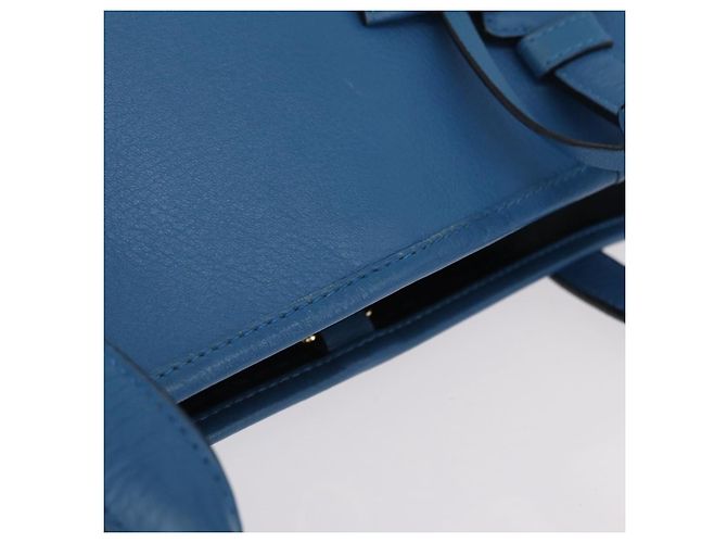 LOEWE Tote Bag Leather Gold Blue - Ansicht 8