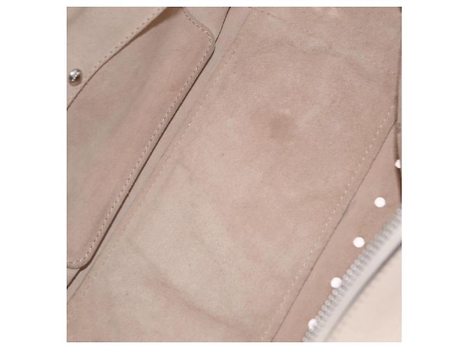 LOEWE Anagram Amazona 28 Hand Bag Leather Ivory Silver - vista 11