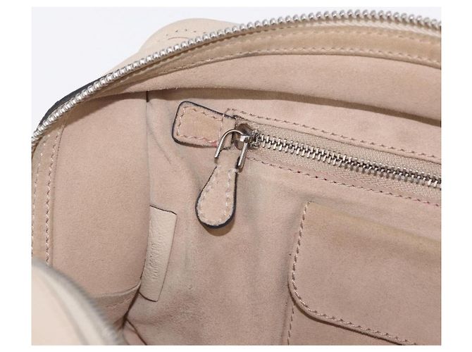 LOEWE Anagram Amazona 28 Hand Bag Leather Ivory Silver - vista 25