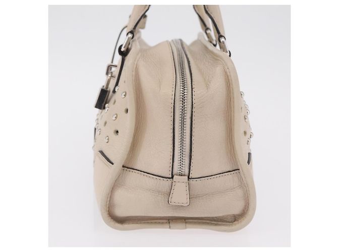 LOEWE Anagram Amazona 28 Hand Bag Leather Ivory Silver - vista 3