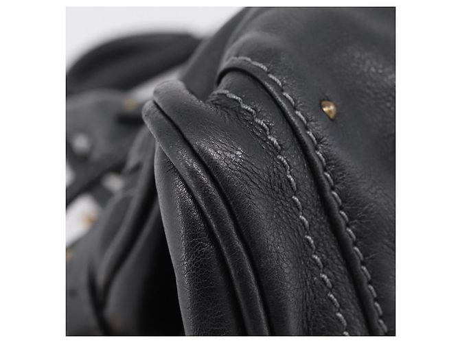 Chloé Chloe Paddington Hand Bag Leather Black Gold - vista 14