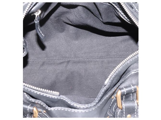 Chloé Chloe Paddington Hand Bag Leather Black Gold - vista 20