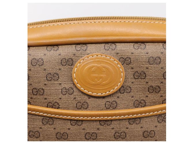 GUCCI Micro GG Shoulder Bag PVC Beige Gold Tone 007 56 0095 - vista 16