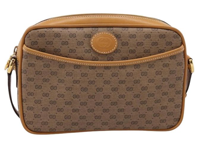 GUCCI Micro GG Shoulder Bag PVC Beige Gold Tone 007 56 0095 - vista 2
