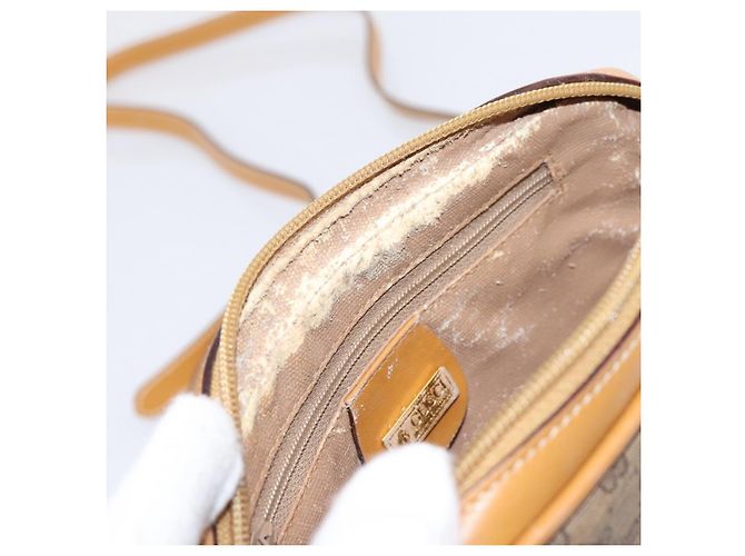 GUCCI Micro GG Shoulder Bag PVC Beige Gold Tone 007 56 0095 - vista 22