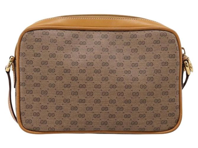 GUCCI Micro GG Shoulder Bag PVC Beige Gold Tone 007 56 0095 - vista 3