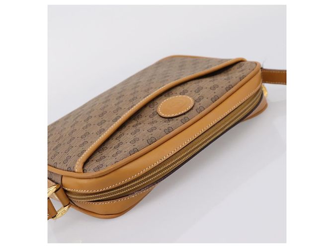 GUCCI Micro GG Shoulder Bag PVC Beige Gold Tone 007 56 0095 - vista 6